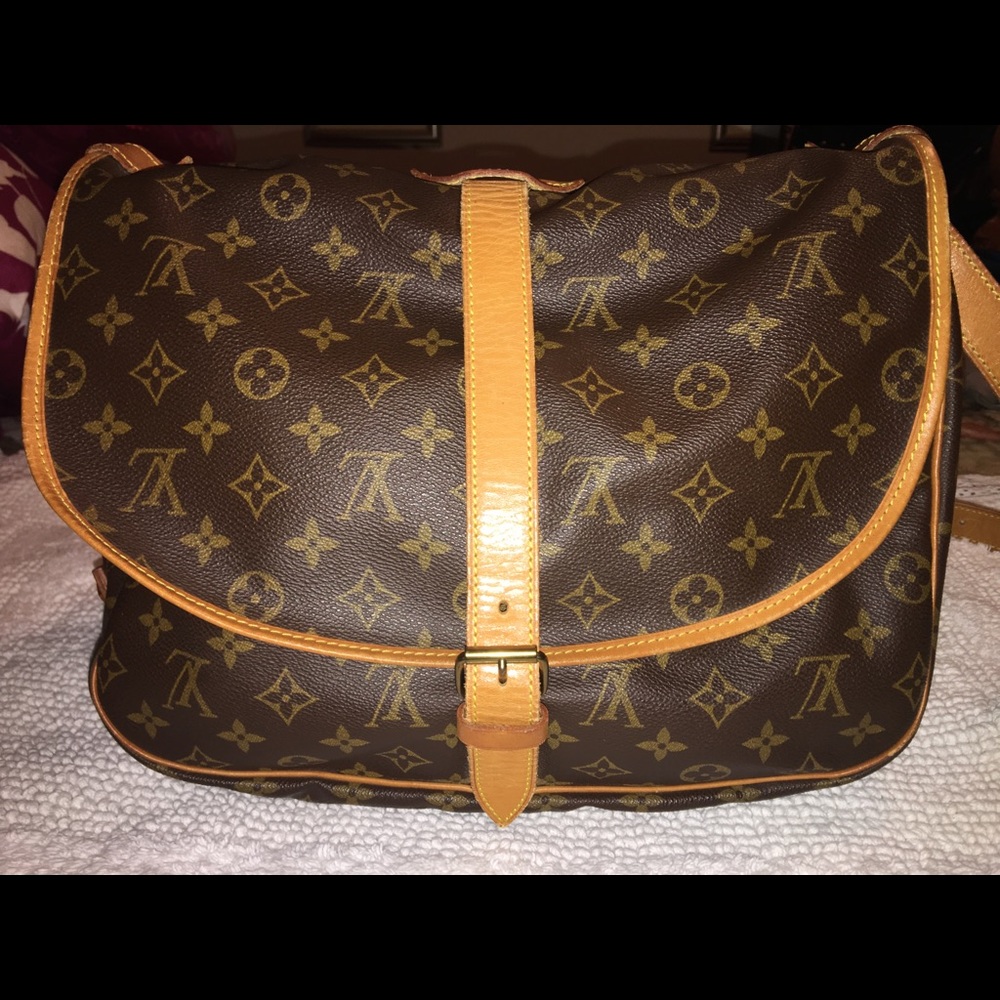 Louis Vuitton Monogram (Large) Leather Saumur 35cm